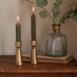 Lokoja Antique Brass Candle Holder - Set of 2
