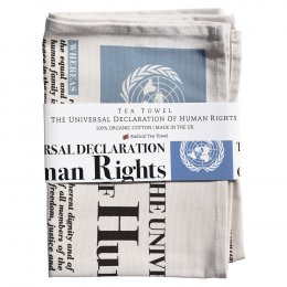 Universal Declaration of Human Rights Organic Cotton  Tea Towel