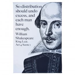 Shakespeare King Lear Organic Cotton  Tea Towel