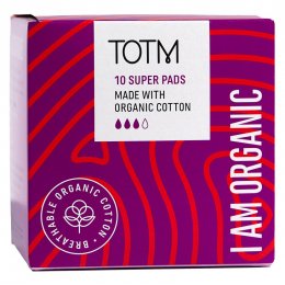 TOTM Organic Cotton Super Pads - Pack of 10