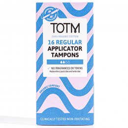 TOTM Organic Cotton Regular Cardboard Applicator Tampons - Pack of 16