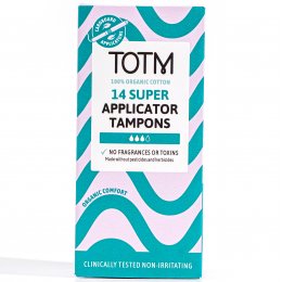 TOTM Organic Cotton Super Non Applicator Tampons - Pack of 18