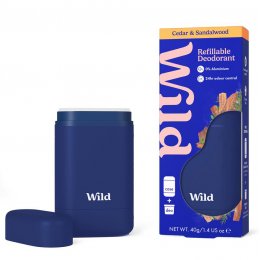 Wild Deodorant Navy Case - Cedar & Sandalwood - 40g