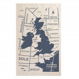 LIGA Organic Cotton Tea Towel - Shipping Forecast