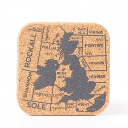 LIGA Eco Cork Coasters - Shipping Forecast - Set of 4
