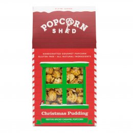 Popcorn Shed Vegan Christmas Pudding Gourmet Popcorn Snack Box - 80g