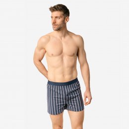 Ethan Organic Cotton Boxer Shorts - Navy & Green - Pack of 2