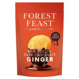 Forest Feast 60 percent  Cocoa Dark Chocolate Ginger - 130g