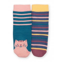 Kite Misty The Cat Grippy Socks
