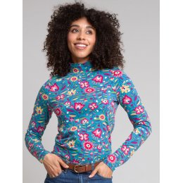 Kite Folksy Bloom Bagber Turtle Neck Jersey Top