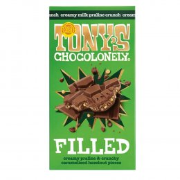 Tonys Chocolonely Filled Creamy Milk Chocolate Praline Crunch - 127g