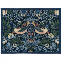Outdoor Morris & Co. Navy Strawberry Thief Doormat - 60x80