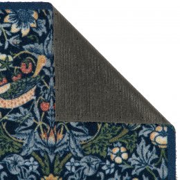 Outdoor Morris & Co. Navy Strawberry Thief Doormat - 60x80