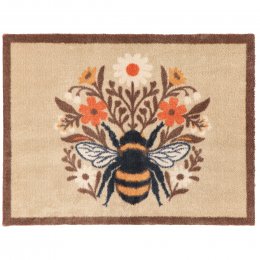 Bumblebee Trust Floral Beige Doormat - 65x85