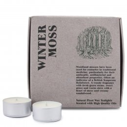 Green Botanical Scented Tealights - Winter Moss - Set of 9