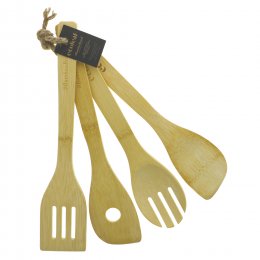 Ecoleaf by Suma Bamboo Kitchen Utensils - Set of 4