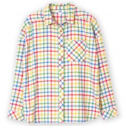 Kite Rainbow Leigh Oversized Flannel Check Shirt Rainbow