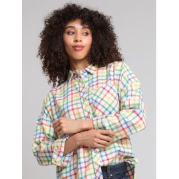 Kite Rainbow Leigh Oversized Flannel Check Shirt Rainbow