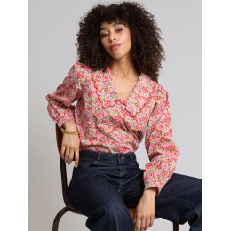 Kite Camellia Crendell Dolly Collar Twill Blouse Multi