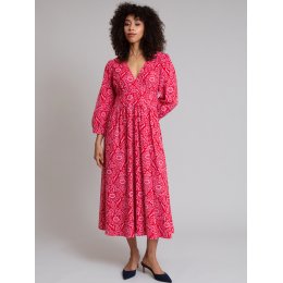 Kite Vintage Floral Lydlinch Cord Dress Red