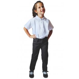Girls Regular Fit Trousers - Black - 3yrs Plus