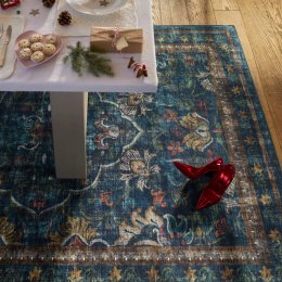 Hug Rug Eco-Washable Midnight Paisley Rug - 120 x 185cm