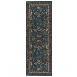 Hug Rug Eco-Washable Midnight Paisley Runner Rug - 75 x 220cm