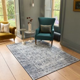 Hug Rug Eco-Washable Vintage Imperial Grey Rug - 120 x 185cm