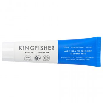 Kingfisher Fluoride Free Toothpaste - Aloe Vera, Tea Tree & Mint - 100ml