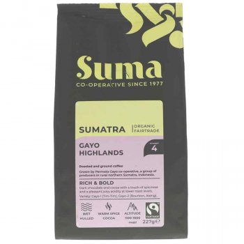 Suma Fair Trade Organic Sumatra Ground Coffee - 227g