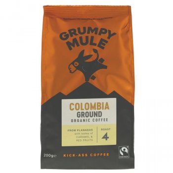 Grumpy Mule Colombia Planadas Ground Organic Coffee - 200g