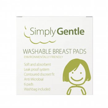 Simply Gentle Washable Shaped Nursing Pads - 6 Pads