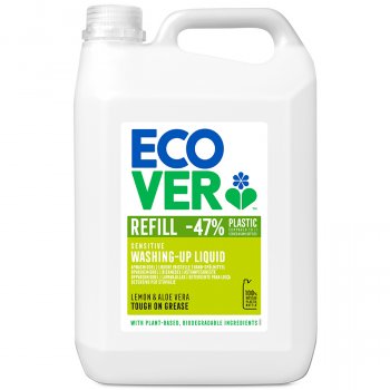 Ecover Washing Up Liquid Refill - Lemon & Aloe Vera - 5L