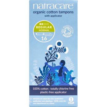 Natracare Organic Cotton Tampons with Applicator - Regular - Pack of 16