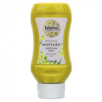 Biona Organic Medium Hot Squeezy Mustard - 300ml