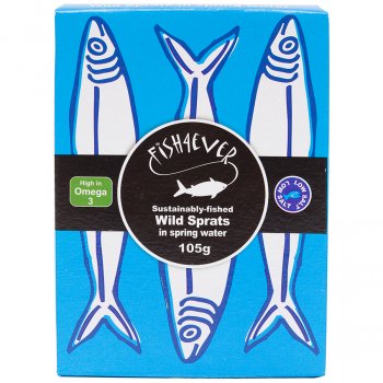 Fish 4 Ever Scottish Sprats in Spring Water - 105g