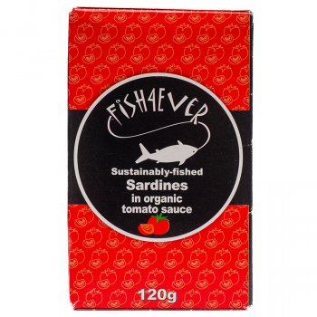 Fish 4 Ever MSC Whole Sardines In Organic Tomato Sauce - 120g