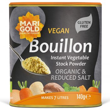 Marigold Organic Bouillon Powder - Reduced Salt - 140g