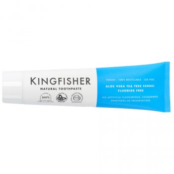 Kingfisher Fluoride Free Toothpaste - Aloe Vera, Tea Tree & Fennel - 100ml