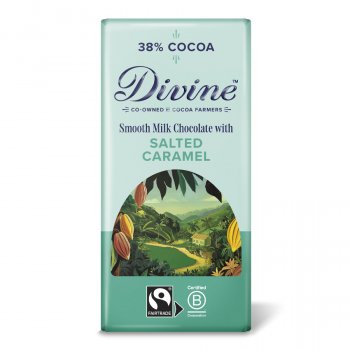 Divine 38% Milk Chocolate with Salted Caramel - 90g