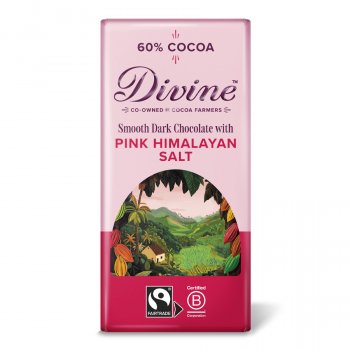 Divine Dark Chocolate with Pink Himalayan Salt - 90g
