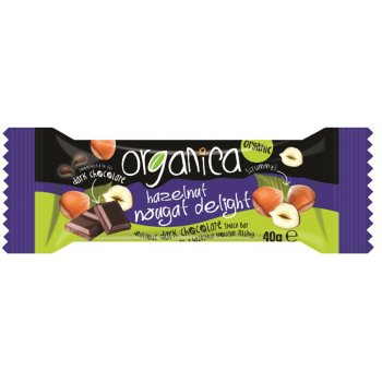 Organica Hazelnut Nougat Dark Chocolate Bar - 40g