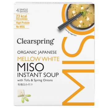 Clearspring Mellow White Miso Soup with Tofu - 4x8g