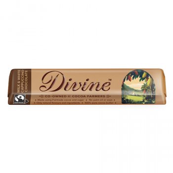 Divine Milk & White Chocolate Cappuccino Bar - 35g