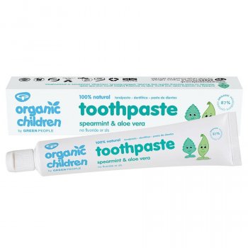 Green People Organic Children's Fluoride Free Toothpaste - Spearmint & Aloe Vera - 50ml