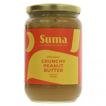 Suma Organic Peanut Butter - Crunchy - Unsalted - 700g
