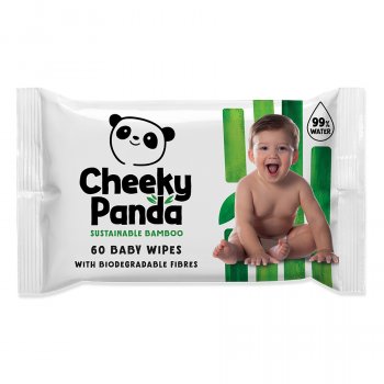 The Cheeky Panda Biodegradable Bamboo Baby Wipes - 60 Wipes