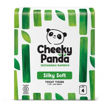 The Cheeky Panda Plastic Free Bamboo Toilet Tissue - 4 Rolls