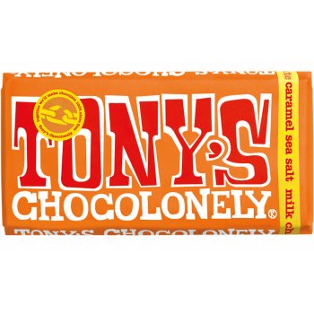 Tony's Chocolonely Milk Chocolate with Caramel and Sea Salt - 180g