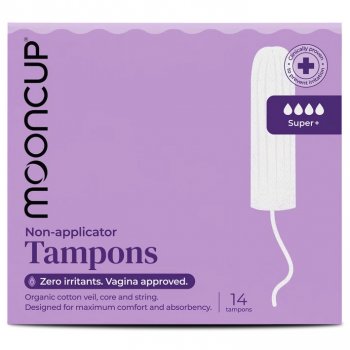 Mooncup Naked Tampons - Super+ - Pack of 14